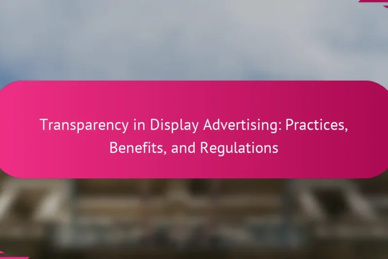 Прозрачность в дисплейной рекламе: практики, преимущества и регуляции